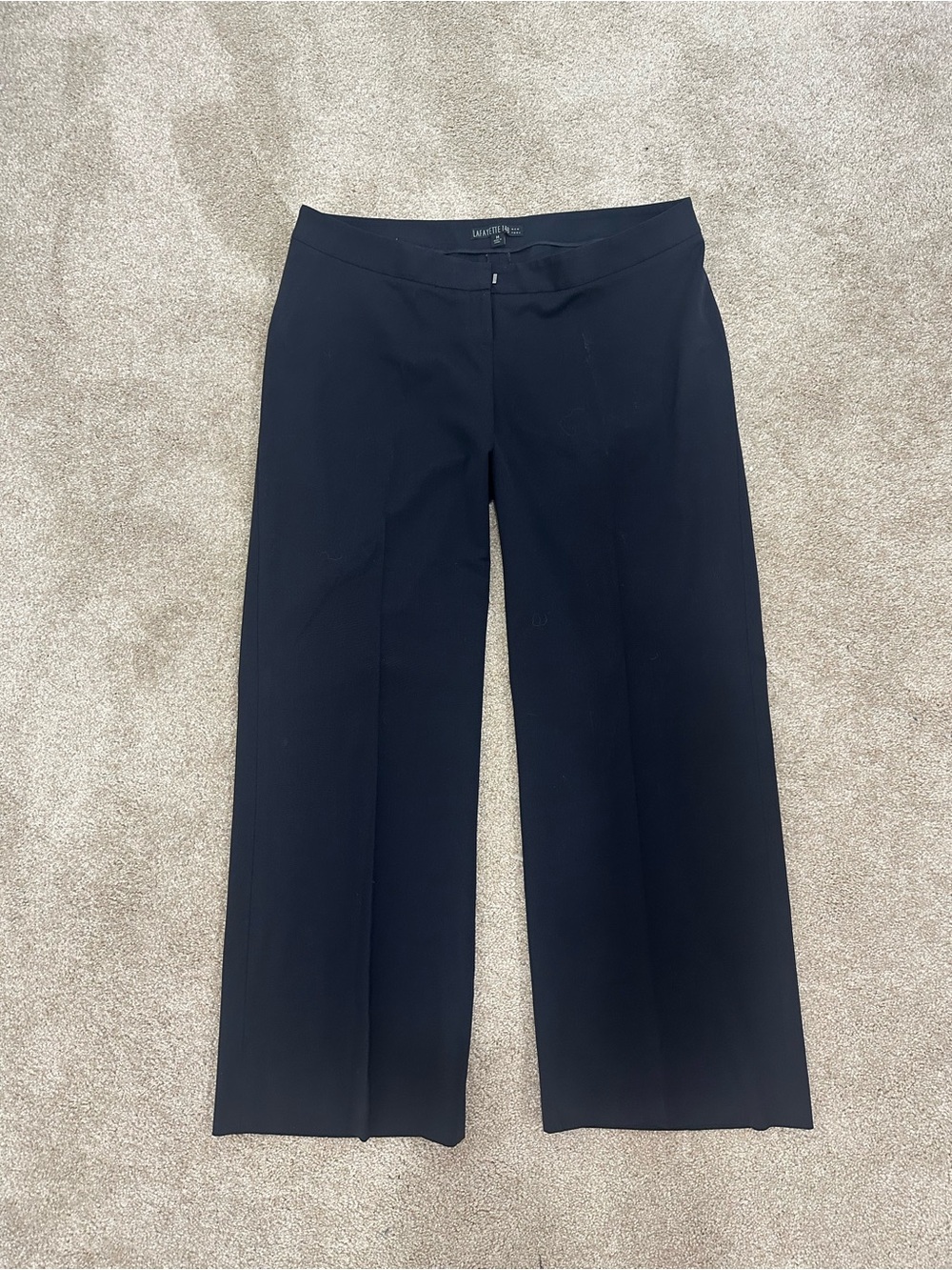 Lafayette 148 New York Black Wide-Leg Trousers -Size 14